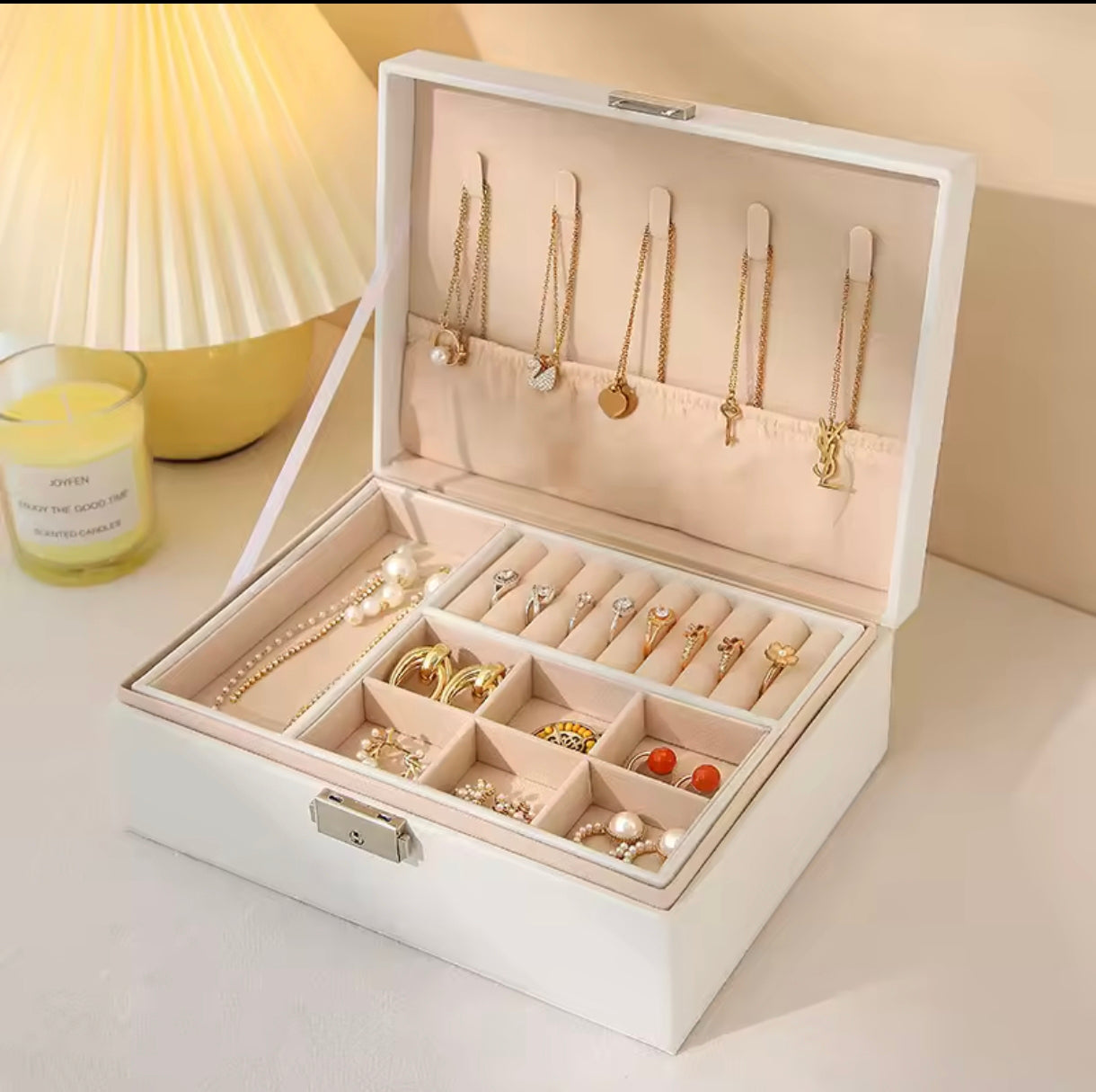 Maleta Organizadora de Joyas, doble capa. ENVIO GRATIS Y PAGA EN CASA.
