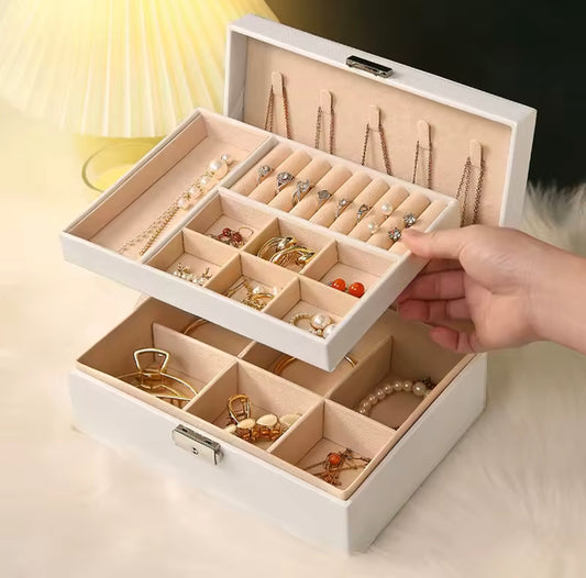 Maleta Organizadora de Joyas, doble capa. ENVIO GRATIS Y PAGA EN CASA.
