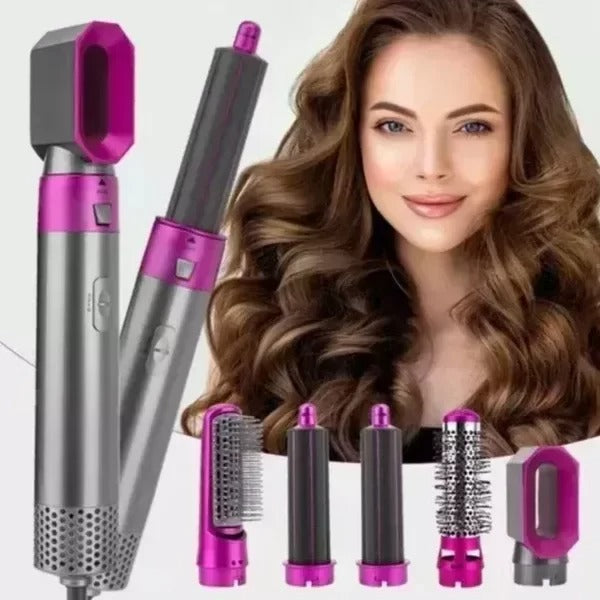 Cepillo Secador con 5 funciones en 1 producto.- GRIS. ENVIO GRATIS Y PAGA EN CASA.