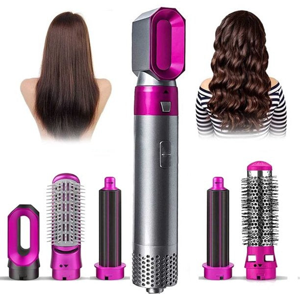 Cepillo Secador con 5 funciones en 1 producto.- GRIS. ENVIO GRATIS Y PAGA EN CASA.