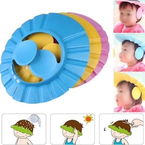 Gorro de ducha con visera para bebes y niños. ENVIO GRATIS Y PAGA EN CASA.