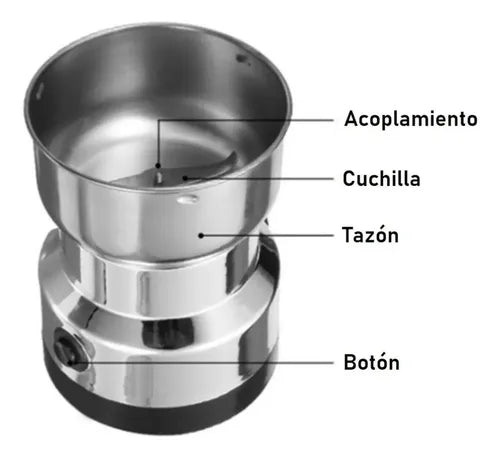 Molino eléctrico para café, semillas, o frutos secos. ENVIO GRATIS Y PAGA EN CASA.
