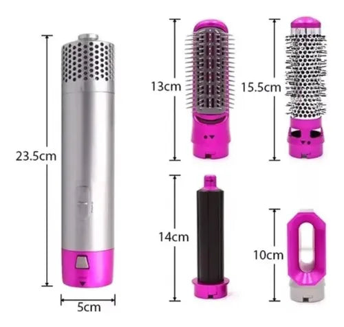 Cepillo Secador con 5 funciones en 1 producto.- GRIS. ENVIO GRATIS Y PAGA EN CASA.
