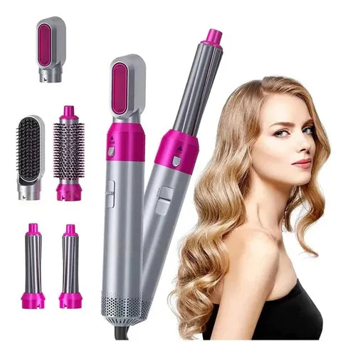 Cepillo Secador con 5 funciones en 1 producto.- GRIS. ENVIO GRATIS Y PAGA EN CASA.
