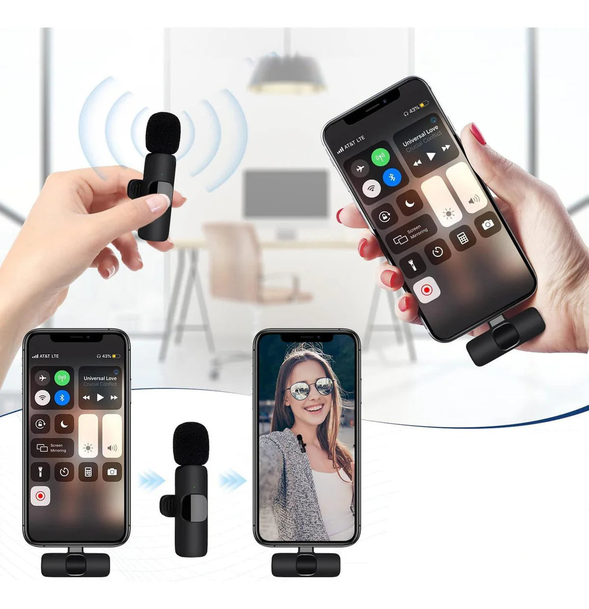 KIT Pack x 2 Micrófonos inalámbricos para IPhone. ENVIO GRATIS Y PAGA EN CASA.