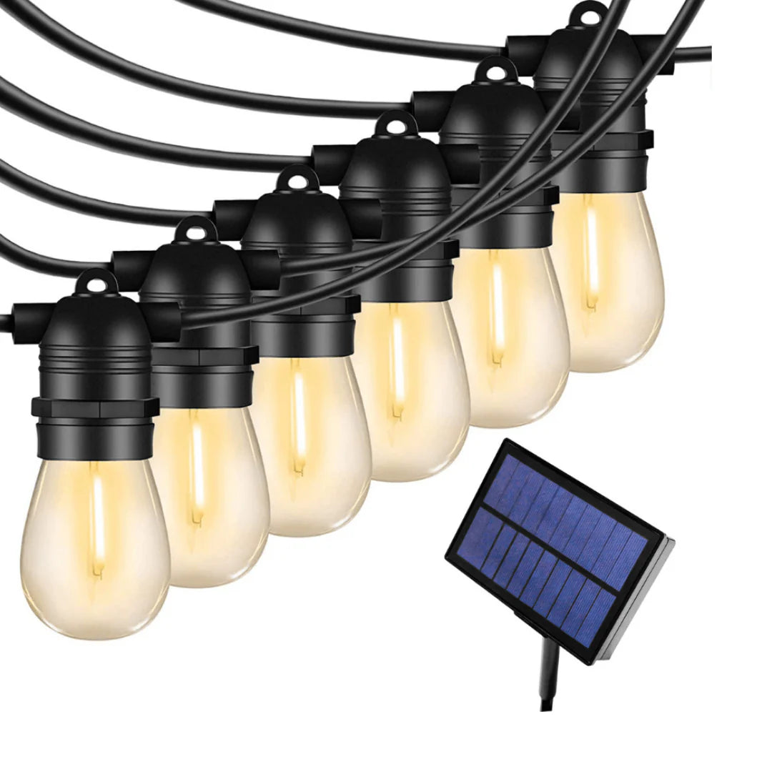 Tira de luces solares, 10 bombillas 5 mts. ENVIO GRATIS Y PAGA EN CASA.